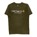 Carhartt T-Shirt - Small Green Cotton