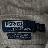 Polo By Ralph Lauren Shirt - Large Beige Cotton