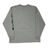 Carhartt Spellout Long Sleeve T-Shirt - XL Grey Cotton