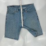 Levis Denim Shorts - 34W 11L Light Wash Cotton