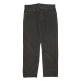 HUGO BOSS Mens Cotton Blend Black Regular Fit Straight Leg Trousers W36 L32