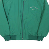 JB BK Mens Green Polyester Blend Zip Jacket XL Plain Casual Outerwear