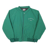 JB BK Mens Green Polyester Blend Zip Jacket XL Plain Casual Outerwear