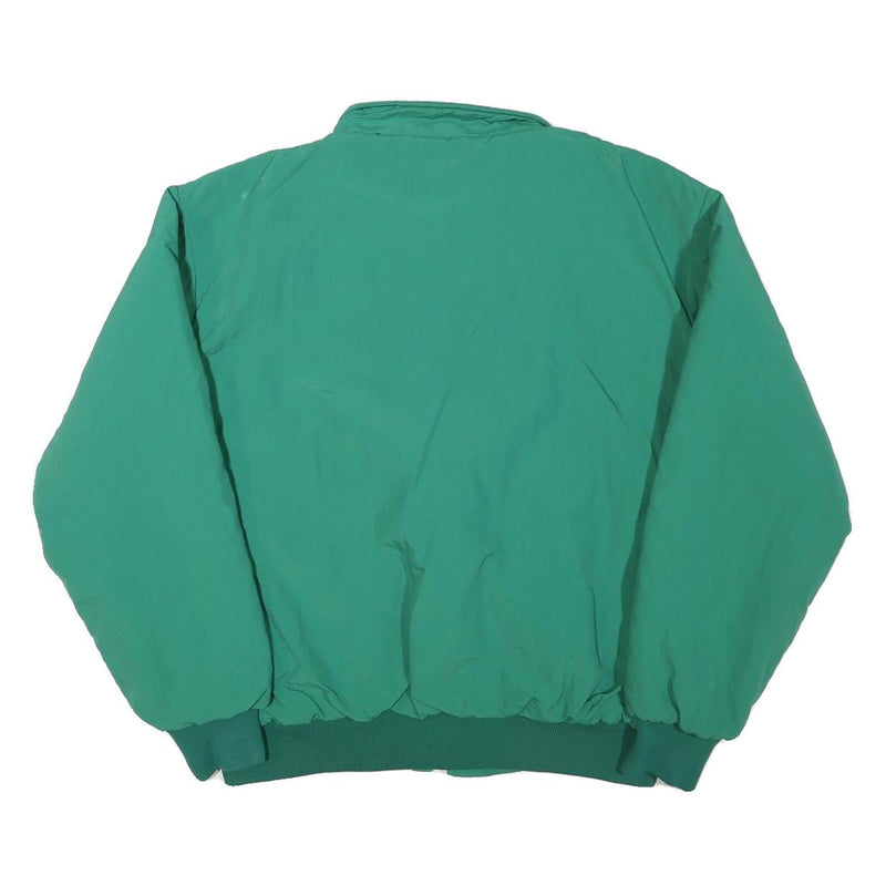 JB BK Mens Green Polyester Blend Zip Jacket XL Plain Casual Outerwear