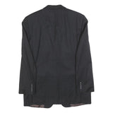 PIATTELLI Mens Black Wool Classic Jacket M Tailored Button Plain Formal Blazer
