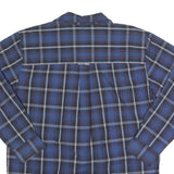 CHAPS Mens Blue Plaid Shirt L Cotton Long Sleeve Button Closure Casual Wear