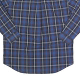 CHAPS Mens Blue Plaid Shirt L Cotton Long Sleeve Button Closure Casual Wear