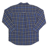 CHAPS Mens Blue Plaid Shirt L Cotton Long Sleeve Button Closure Casual Wear