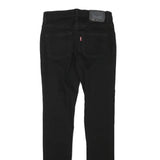 LEVI'S Mens Black Slim Skinny Denim Medium W25 L28 Zip Cotton Blend Jeans