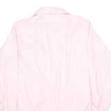 Mens Pink Plain Shirt L Classic Long Sleeve Button Closure Casual Formal