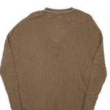 SIR RAYMOND TAILOR Mens Brown Patterned V-Neck Regular Fit Jumper M Cotton Blend