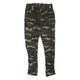 H&M Mens Cotton Blend Camouflage Slim Tapered Trousers W31 L31 Drawstring Casual