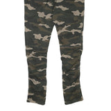 H&M Mens Cotton Blend Camouflage Slim Tapered Trousers W31 L31 Drawstring Casual