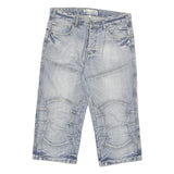 EIGHT2NINE Mens Cotton Blend Blue Casual Denim Shorts M W32 Three Quarter Length