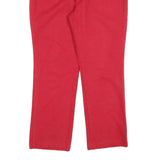 Womens Red Regular Straight Cotton Blend Jeans W28 L26 Zip Closure Comfort Style