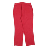 Womens Red Regular Straight Cotton Blend Jeans W28 L26 Zip Closure Comfort Style