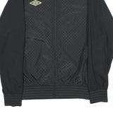 UMBRO Mens Black Track Jacket L Polyester Polka Dot Zip Up Sportswear