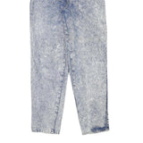 NORWISS Womens Jeans Blue Relaxed Straight Denim Light W23 L28 Acid Wash Stylish