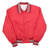 AVON SPORTSWEAR Mens Red Button Jacket L Polyester Plain Lightweight