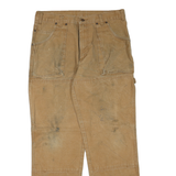 DICKIES Mens Regular Fit Straight Cotton Blend Jeans Beige W34 L32 Workwear