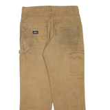 DICKIES Mens Regular Fit Straight Cotton Blend Jeans Beige W34 L32 Workwear