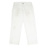 DICKIES Mens White Relaxed Relaxed Straight Denim W36 L29 Workwear Painter Jeans