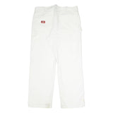 DICKIES Mens White Relaxed Relaxed Straight Denim W36 L29 Workwear Painter Jeans