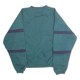 INTROSPECT Mens Blue Sweatshirt Crew Neck L Embroidered Logo Vintage