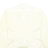 HI-STYLE Mens Cream Satin Shirt L Classic Long Sleeve Button Down Relaxed Fit