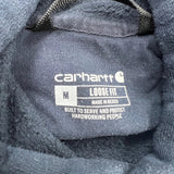 Carhartt Spellout Hoodie - Medium Navy Cotton