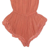 JEN'S PIRATE BOOTY Womens Rust Playsuit Crochet Trim S Summer Casual Festival
