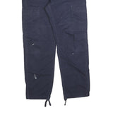 CARHARTT Mens Cotton Blend Navy Regular Straight Trousers W36 L32 Utility