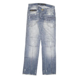 CIPO AND BAXX Mens Jeans Blue Regular Straight Denim Light W32 L34 Distressed
