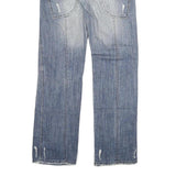 CIPO AND BAXX Mens Jeans Blue Regular Straight Denim Light W32 L34 Distressed