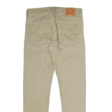 LEVI'S 512 Mens Slim Skinny Jeans Cotton Blend Beige W31 L32 Zip Fastening