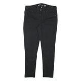 SEVEN7 Womens Black Slim Slim Leg Trousers W34 L28 Zip Cotton Blend Stylish