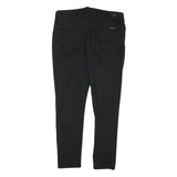 SEVEN7 Womens Black Slim Slim Leg Trousers W34 L28 Zip Cotton Blend Stylish