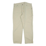 DICKIES Mens Beige Cotton Blend Regular Straight Trousers W38 L30 Workwear Zip