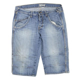 THE CLASSIC Mens Denim Blue Casual Shorts L W36 Cotton Blend Relaxed Fit
