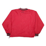 CHAMPION Mens Red V-Neck 2XL Pullover Sweatshirt Lightweight Sportswear