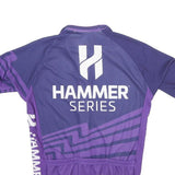 BIORACER SPEEDWEAR Mens Purple Cycling T-Shirt M Short Sleeve Zip Neck Graphic