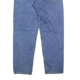 CARHARTT Mens Relaxed Jeans Blue Denim W33 L30 Classic Cotton Zip Pocket Design
