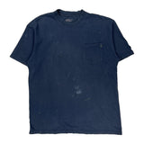 Dickies T-Shirt - Large Blue Cotton