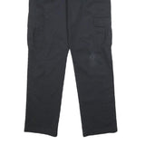 DICKIES Mens Cotton Blend Black Slim Straight Trousers W32 L29 Workwear Zip