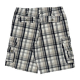 Lee Checked Cargo Shorts - 34W 11L Black & White Cotton