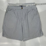 Polo By Ralph Lauren Striped Chino Shorts - 32W 8L Blue Cotton