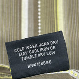 Kuhl Striped Short Sleeve Shirt - Large Green Cotton Blend