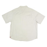 WRANGLER Mens Cream Short Sleeve Cotton Blend Shirt XL Button Pocket Casual