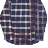 JACHS Mens Blue & White Check Shirt XL Cotton Long Sleeve Casual Button Down