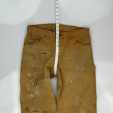 Dickies Carpenter Trousers - 34W 31L Brown Cotton